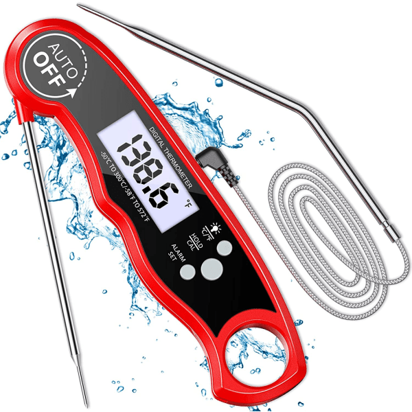 CQBB Kötttermometer Grilltermometer, LCD Digital Stekning