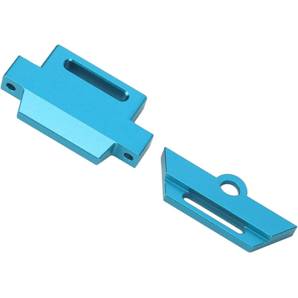 RC Bilbatteriplade, Batteriholder i Aluminiumlegering med Rem til 1/10 Slash 2WD 5822 5822A Chassis (Blå) Blå