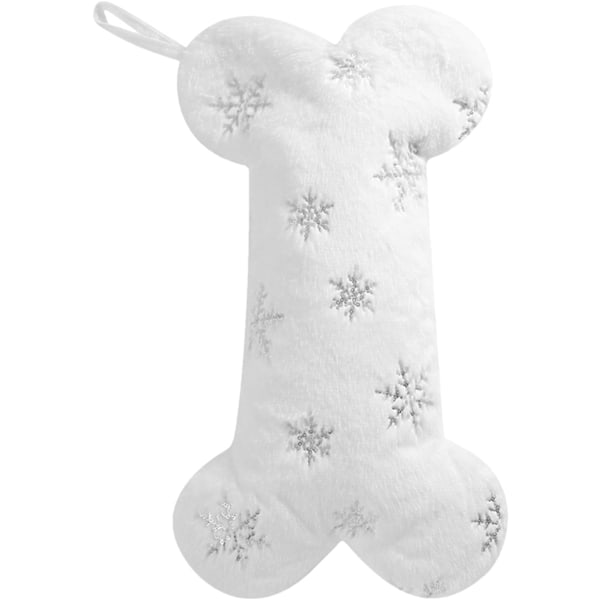 Lemmikkieläinten joululahjasukka - Pehmeä sukkapussi koirille ja kissoille lumihiutalekuviolla Snowflake