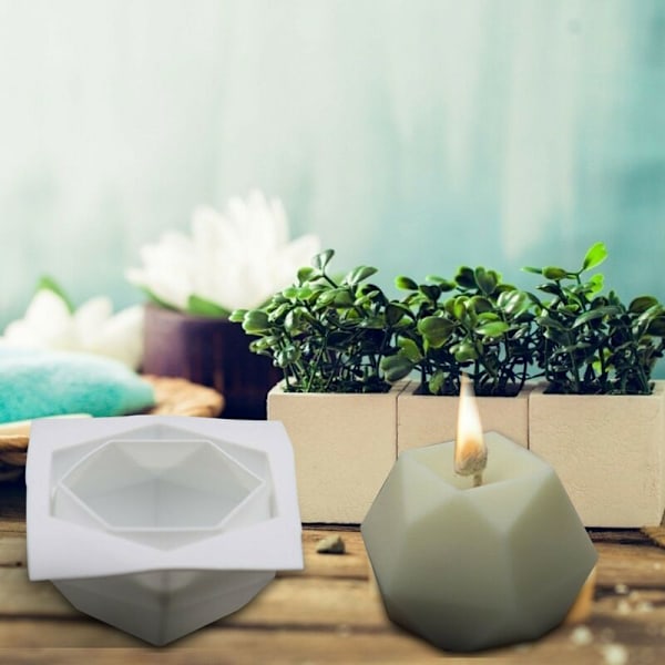 Forme til DIY-stearinlysfremstilling 3D silikoneform til sojastearinlys