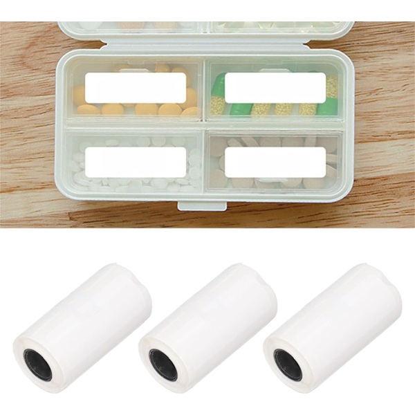 3 ruller selvklebende termisk papir gjennomsiktig trykk lett skreller hvitt termisk kvitteringspapir for små bedrifter i hjemmet (50 * 20 mm) 50*20 mm
