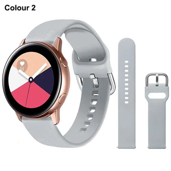 20 mm 22 mm silikoninen ranneke Samsung Galaxy Watch Active 2 Watch 3 4 5 6 45 mm 42 mm 47 mm Gear S3:lle Amazfit bip Color 2:lle Galaxy 42mm:lle