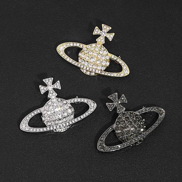 Brosch Elegant Unik Brosch Badge Pin Bröllop Dam Guld