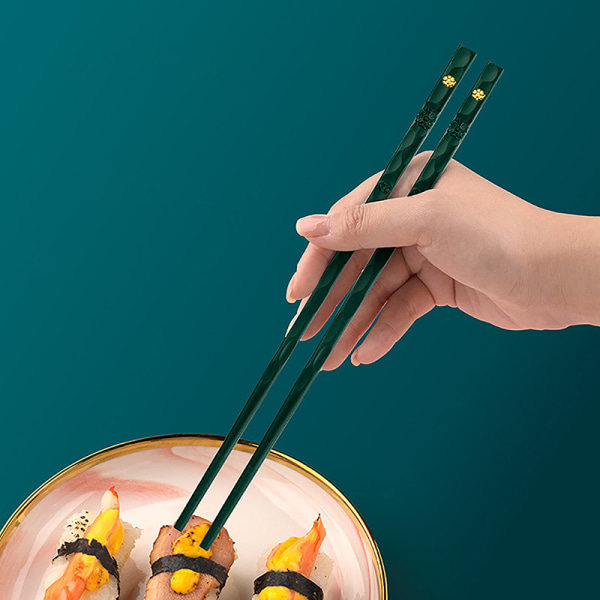 5 Par pinnar Sushi Sticks Återanvändbara Metal n stick A1 SQBB