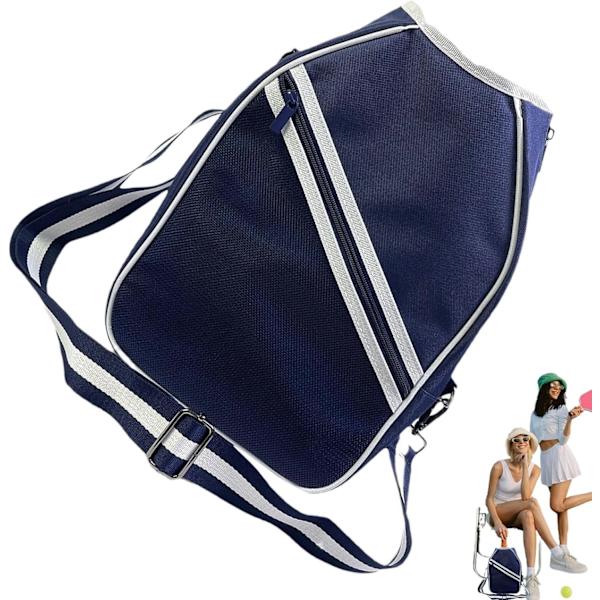 Tennismaila laukku, Tennismaila laukku, Tennismaila suojus laukku, Tennismaila suoja miehille naisille, Kevyt olkalaukku tennismailalle sulkapallomailalle Blå