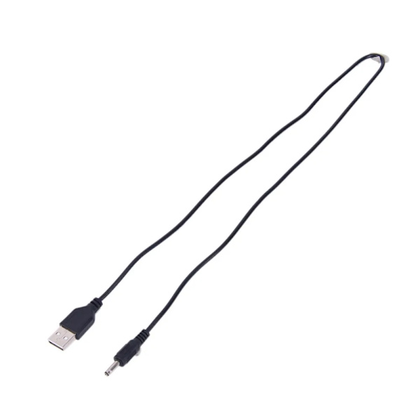 USB til DC 3,5 mm Power Jack-stik 5V Oplader Power 3,5*1,35 mm Universal Til HUB Mini Fan Router Højttaler MP3/MP4 hvid 1m