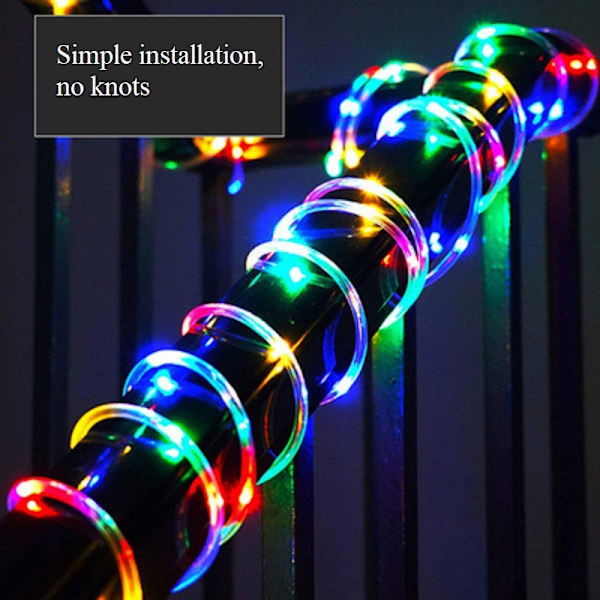 LED-valoketjut Kopparrör Solar String Lights Juhlallinen koristeellinen valaistus (väri)