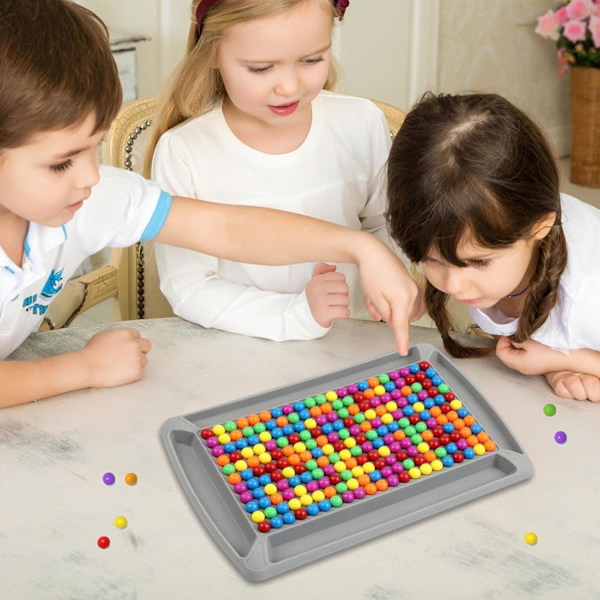 Rainbow Ball Duel Brädspel - Klassiskt Strategispel för Barn (245 Pärlor) Gray 245 beads
