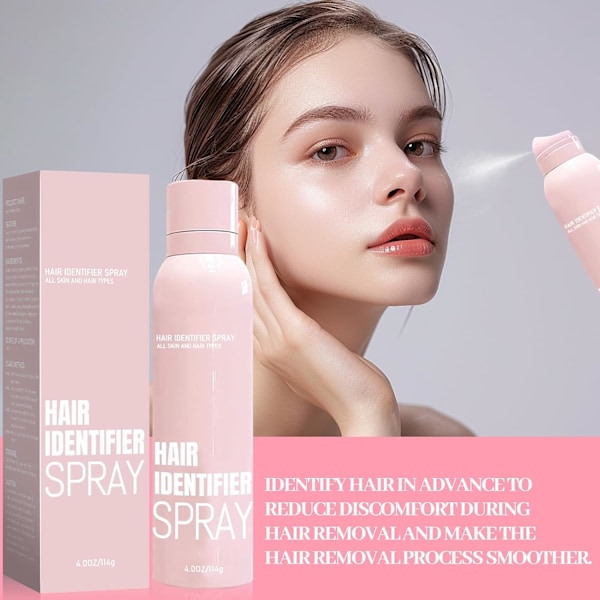 Hårdetekteringsspray til Dermaplaning, Ansigtshårsidentifikationsspray (3 stk) 3 pieces