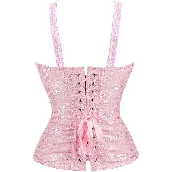 Naisten korsetit Overbust Bustier Top Gothic Sexy Olkapää 8127red L 8127red L
