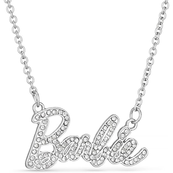 Barbie Crystal Script Logo Halskjede xixl Silver