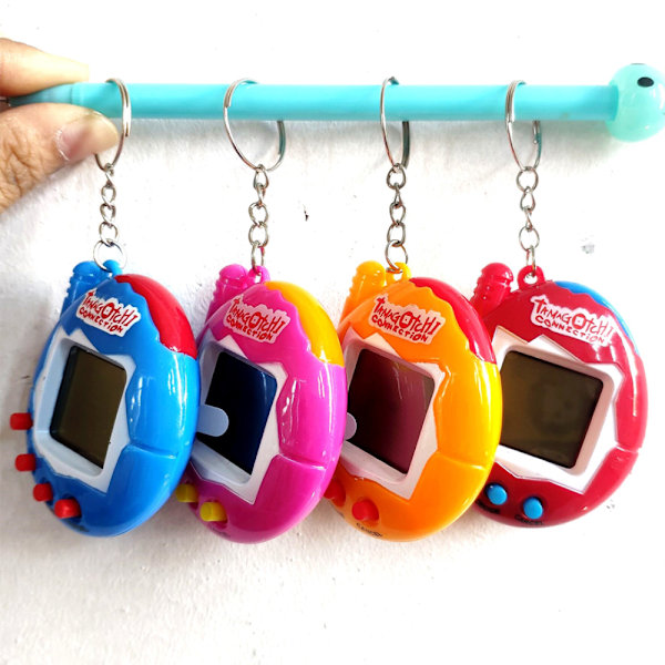 Elektronisk virtuell husdjursbarn baby Handhållen spelmaskin - i lager red