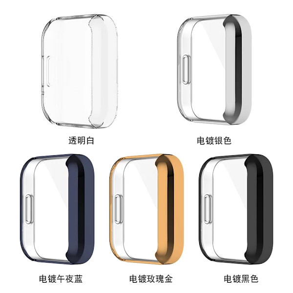Elektropläterad Tpu Skyddslå För Redmi Klocka 2 Lite Full Skärmskydd Shell Bumper Täckt Transparent Redmi Watch 2 Lite