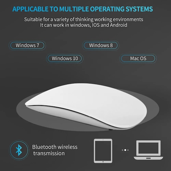 Bluetooth trådlös mus tyst laddningsbar laser datormus slim ergonomisk PC magiska möss för Apple Macbook Microsoft IPAD Rechargeable Green