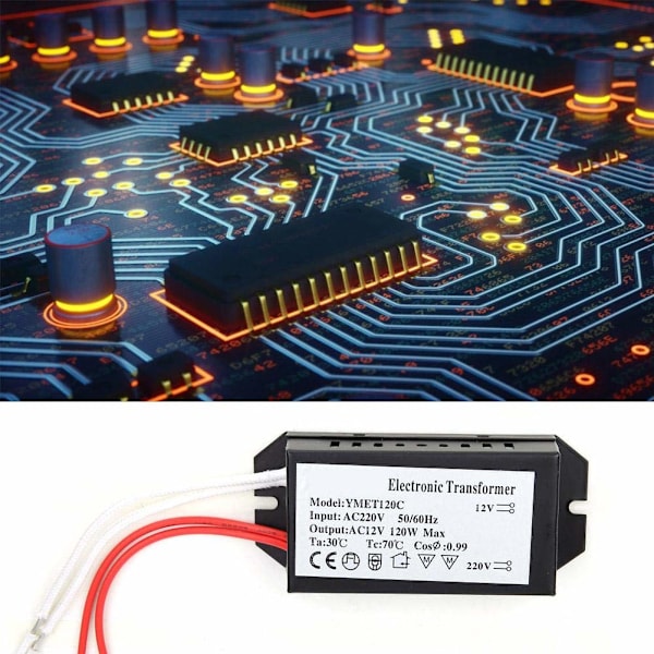 Keenso HC-belysning - Elektronisk transformator - 220-volts inngang / 12-volts utgang - Intelligent strømforsyning (120W) 120W
