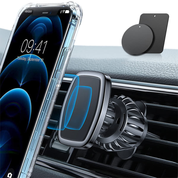 CQBB Biltelefonhållare, Clip Enhance [6 superkraftiga magneter] [Case ] Magnetisk biltelefonhållare för alla