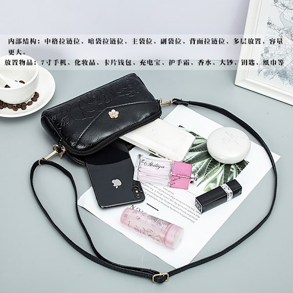 Sommar på den nya medelålders lilla väskan Dammode 2020 Ny axelväska Casual Print Hand 銭 Väska Crossbody väska Lila