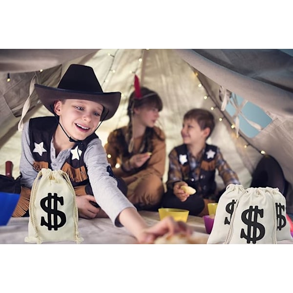 6-pakning 6,3 x 9 tommer Pengesekker Pengesekk rekvisitter Mon