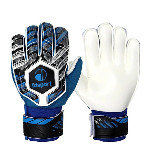 1 Par Professionelle Målmandshandsker Børn Fodbold Latex Fortykket Handsker Fodboldmålmand Skridsikre Handsker Blå Blue Blue 10