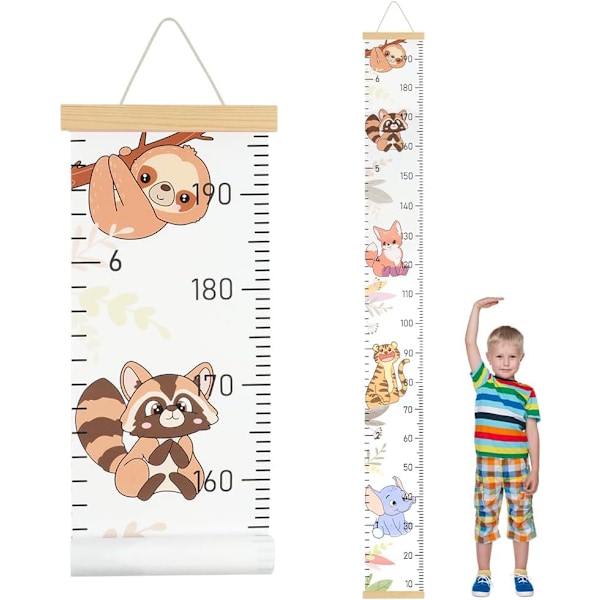 Measuring Plate for Children, Growth Chart with Zoo Design, Wall Hanging Room Decor