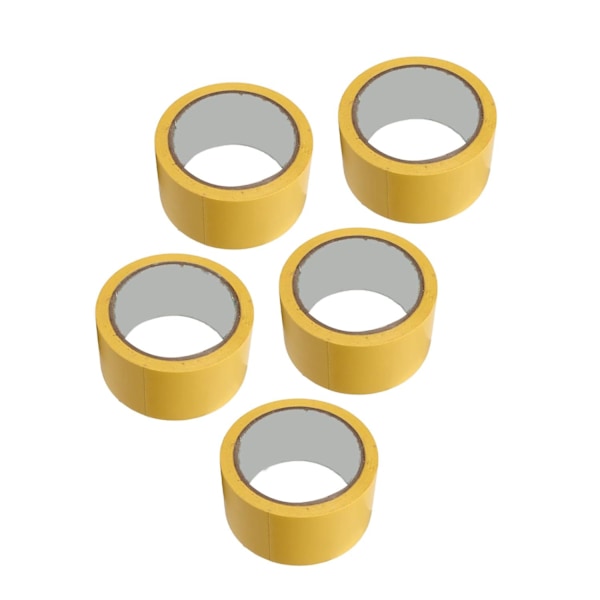 Gul Gulvtape, Gymnastikgulvtape 5 stk PVC Gulvmarkeringstape Selvklæbende Tape Gymnastiktape 5 cm Bredde til Basketball, Volleyball og Tennisbane Yellow