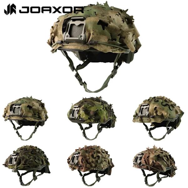 Taktisk täckning Andningsbart Mesh Camo Camouflage Cover Perfekt för taktisk militär utrustning, stridshjälm Leaf style DW