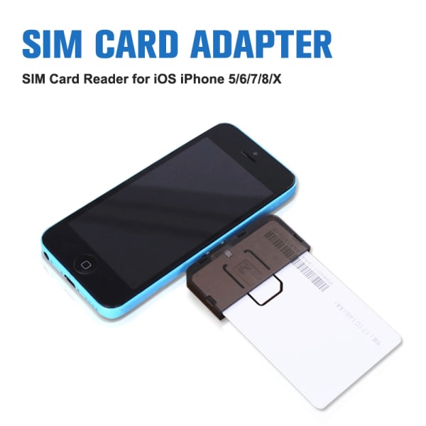 SIM-kortadapter SIM-kortläsare Mini SIM Nano för iOS Phone5/6 SQBB