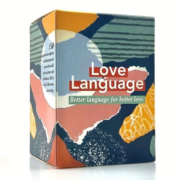SQBB Kärleksspråk Kortspel Brädspel 150 konversationsstarterfrågor färg en one size