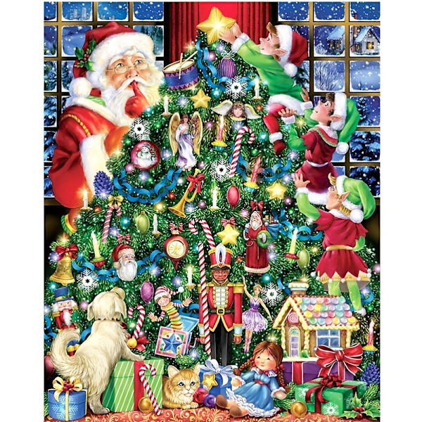 Julklapp Vuxen 1000 bitar julpussel Pedagogiska stress relief