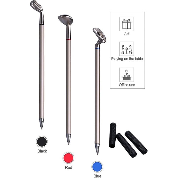 SQBB Golf Pen Set Mini Golf Club Kulspetspennor Nyhet Cool Office Novelty Desktop Game Rolig leksak Unik gåva null none