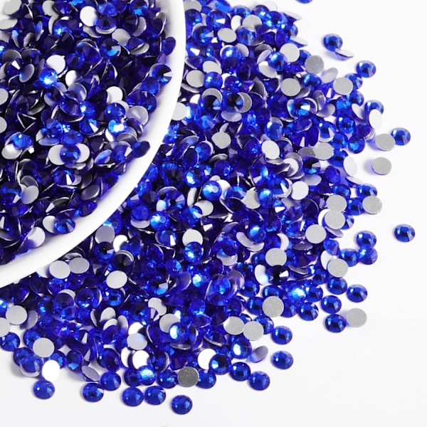 14400 st Royal Blue Platta Baktillsatser för DIY-hantverk, Safir, SS16, 3,8-4,0 mm Sapphire SS16/14400pcs