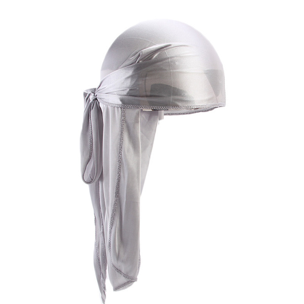 Uusien miesten pitkä silkkinen satiininen hengittävä turbaanihattu peruukit Doo Durag Biker Headwrap Chemo Cap Pirate Hat Miesten hiusasusteet chartreuse