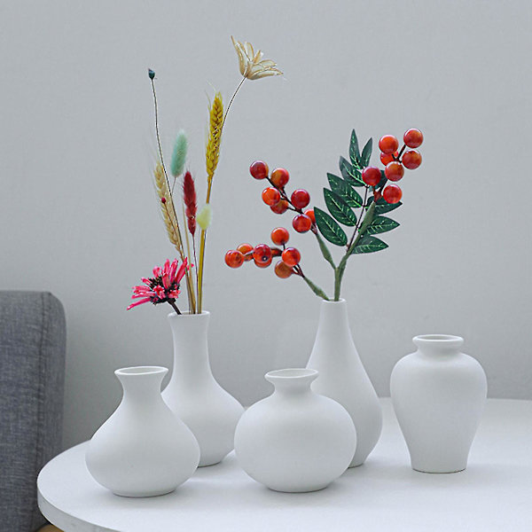 Blomsterpotter Vas Hjem Stue Dekorasjon 5 stk Bryllup Keramikk Allsidig Vas Dekor