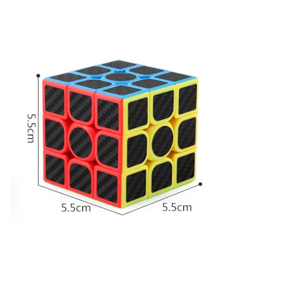 Speed ​​Cube 3x3 - Karbonfiberklistremerke 3x3 Magic Cube Fast Smoo