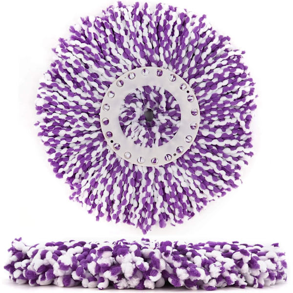 3 kpl Mikrokuitu Spin Mop - Vaihtoehdot Hurricane ja Mopnado - Purppura Purple