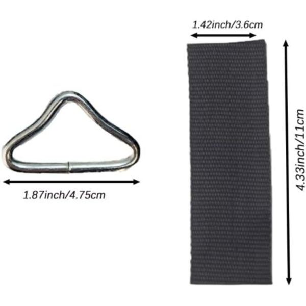 20-pack Triangulära Ersättningsöglor för Trampolin, Förstärkta V-ringar för Trampolinreparation – max
