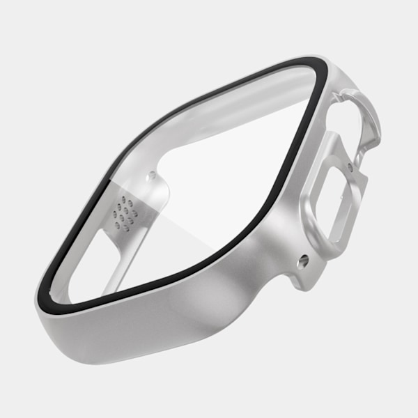 [2 ST] Pack Case for Apple Watch Ultra 49mm Protector No Foggy Härdat Glass Skärmskydd med Hård PC-skydd Bumper