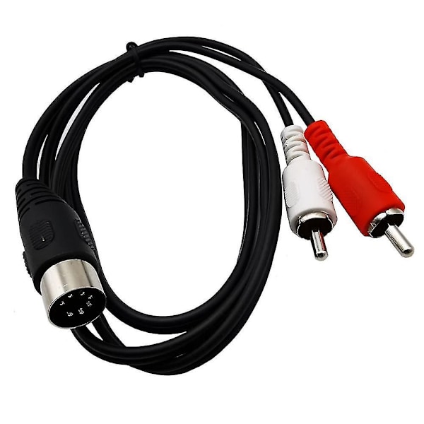 7-nastainen DIN-urosliitin 2 RCA Lotus uros/naarasliittimeen Vanha B&O TV-laitteiden adapterikaapeli 50cm 150cm 5ft 1.5m Tw 7pin-RCA uros 7pin-RCA Male 1M