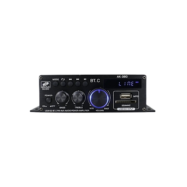 Ak380 800W 12V Förstärkare Bluetooth Stereo Hemma Bil Bas Ljud Amp Musikspelare Bilhögtalare Klass D FM USB/SD