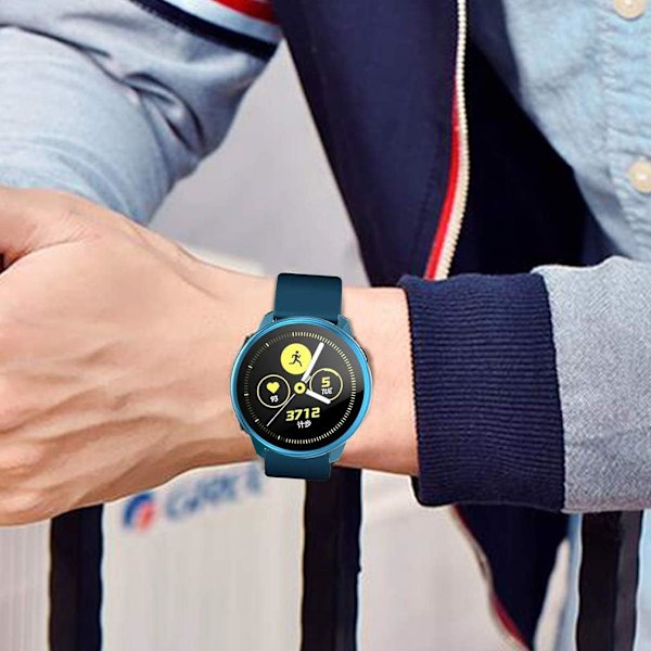 Galaxy Watch Active 2 Etui 44mm med Hærdet Glasbeskytter, Ultra Tyndt Cover Pine Green for Active 2 44mm