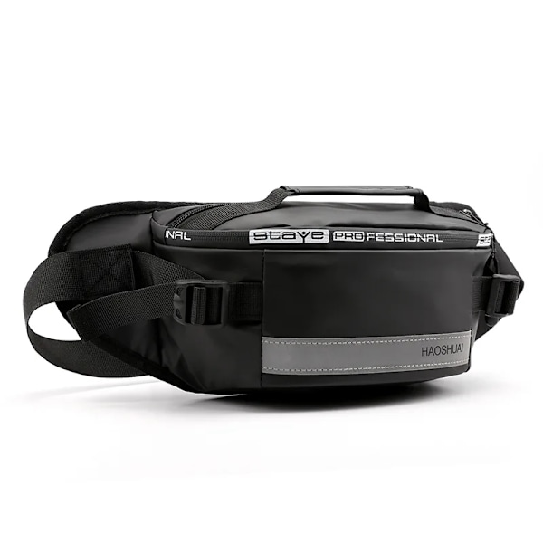 Stöldskyddsbälte för män, tättslutande midjeväska, multifunktionell höftrumpa, reflexremsa, axelväska, herr nylon Fanny Chest Pack Grey