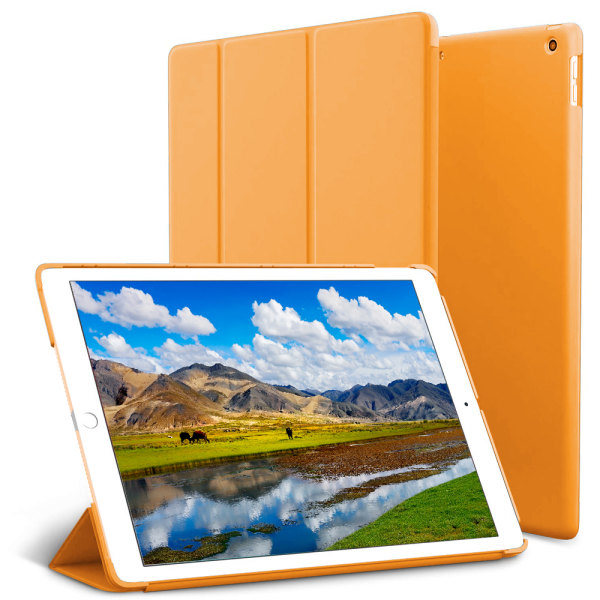 CQBB Smart Cover kompatibel med iPad Air 3 10,5\", gennemsigtig magnetisk cover med mat bagside med Auto Sleep/Wake-orange