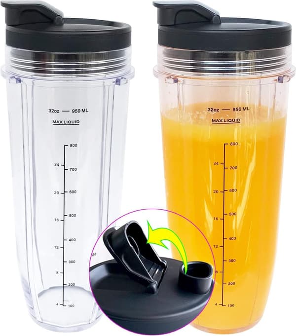 Passar 32oz Blenderkopp med Sip & Seal-lock - Hög kvalitet - Hållbar - Praktisk