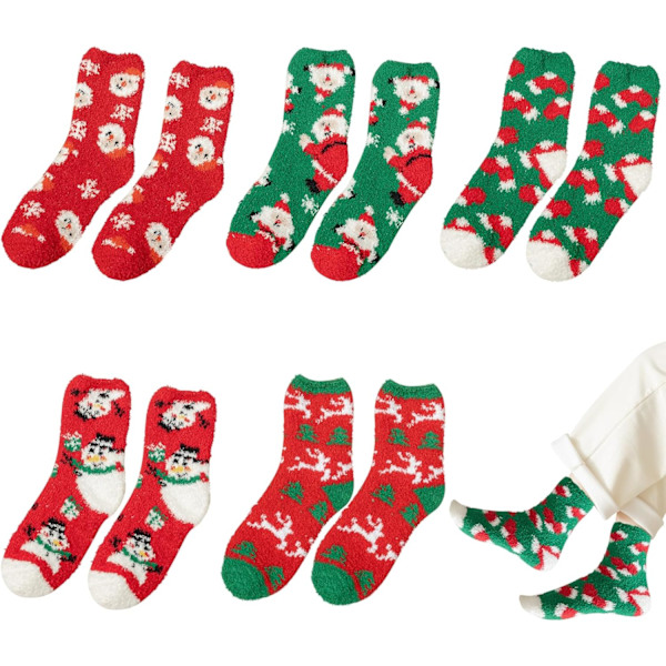 Joulu sukat unisex naiset miehet | pehmeät sukat joulu & sukat adventtikalenteri | onnelliset sukat joulu ja joulu sukat Set 1 10