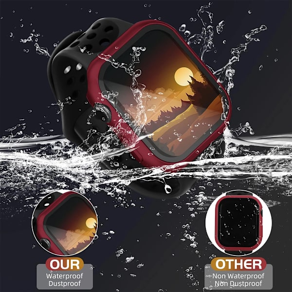 Karkaistu lasi + kotelo Apple Watchille Case 45mm 41mm 44mm 40mm 42mm Näytönsuoja Apple Watch Tarvikkeet sarja 9 4 5 6 SE 7 8 Keltainen 22 Sarja 7-8-9 45mm