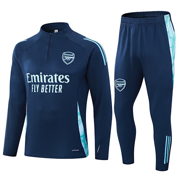 2425 Nya Spanien Portugal Brasilien Vuxen Långärmad Fotbollsträningsuniform Arsenal/Royal Blue Arsenal/Royal Blue M