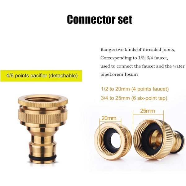 Ekspanderbar hageslange 100' hageslange med 1/2\" koblinger med 7 funksjonsmunnstykker
