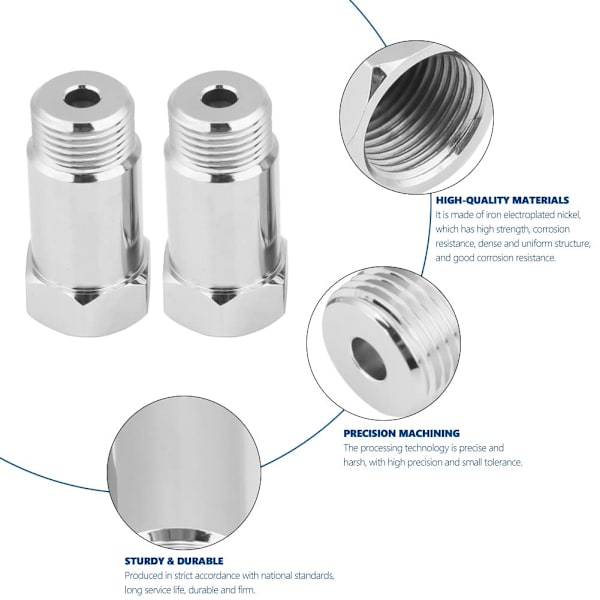 2 st universell O2 syresensor distansadapter förlängare isolator för avgassystem med M18 x 1,5 sensorhål
