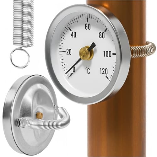 Anlægningstermometer 0-120°C - Termometer_max Silver silver