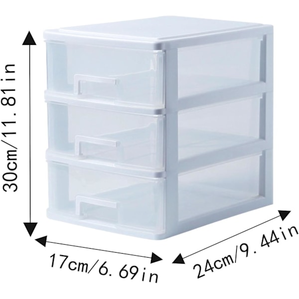 Klar Sminkeorganisator Skuffer, Flere-nivå Oppbevaringsboks for Baderombenken Medium 3-layer C